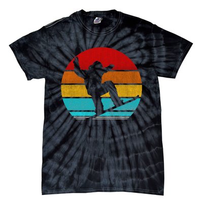 Funny Retro Vintage Snowboarding Tie-Dye T-Shirt