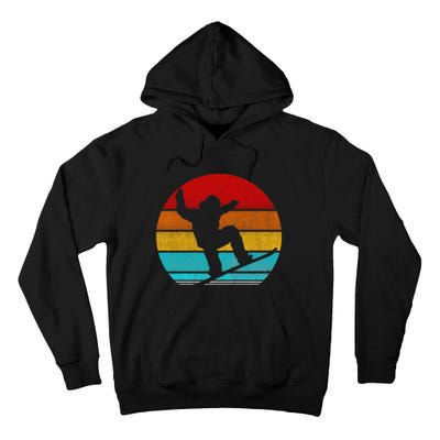 Funny Retro Vintage Snowboarding Tall Hoodie