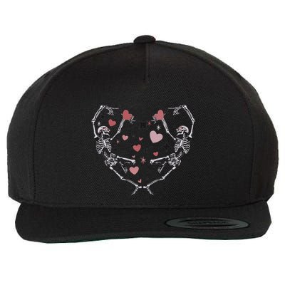 Funny Retro ValentienS Day Dancing Skeleton Skull Lovers Gift Wool Snapback Cap