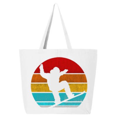 Funny Retro Vintage Snowboarding 25L Jumbo Tote