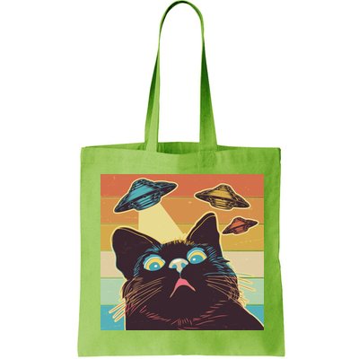 Funny Retro Vintage UFO Cat Bag