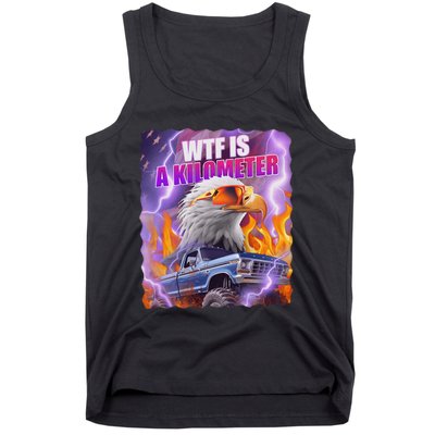 Funny Retro Wtf What Fck Is A Kilometer Tank Top