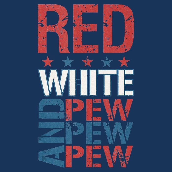 Funny Red White And Pew Pew Pew Happy 4th Of July Drawstring Bag