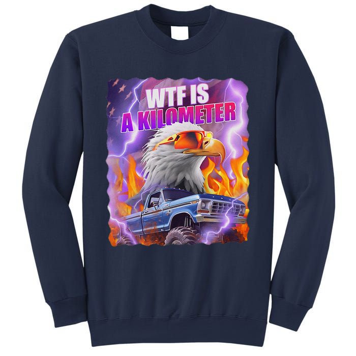 Funny Retro Wtf What Fck Is A Kilometer Vintage Style Sweatshirt