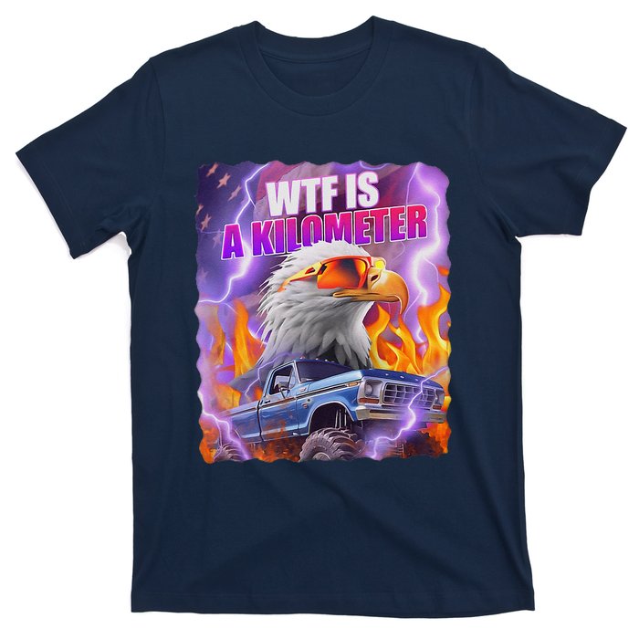 Funny Retro Wtf What Fck Is A Kilometer Vintage Style T-Shirt