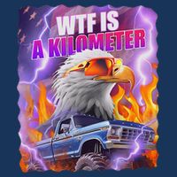 Funny Retro Wtf What Fck Is A Kilometer Vintage Style T-Shirt