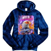 Funny Retro Wtf What Fck Is A Kilometer Vintage Style Tie Dye Hoodie