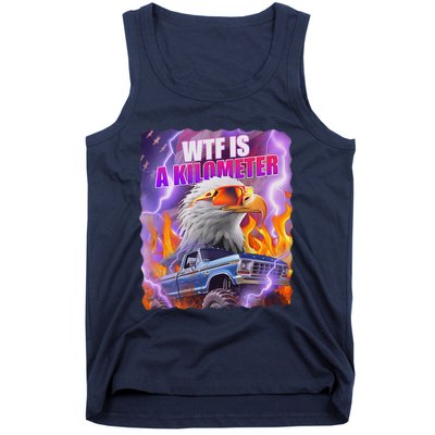 Funny Retro Wtf What Fck Is A Kilometer Vintage Style Tank Top