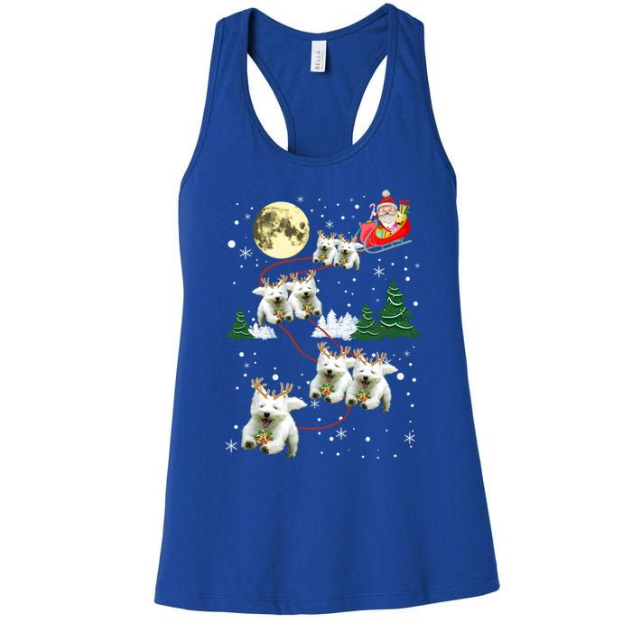 Funny Reindeer Westie Xmas Christmas Dog Lovers Gift Women's Racerback Tank