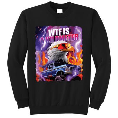 Funny Retro Wtf What Fck Is A Kilometer Vintage Style Sweatshirt