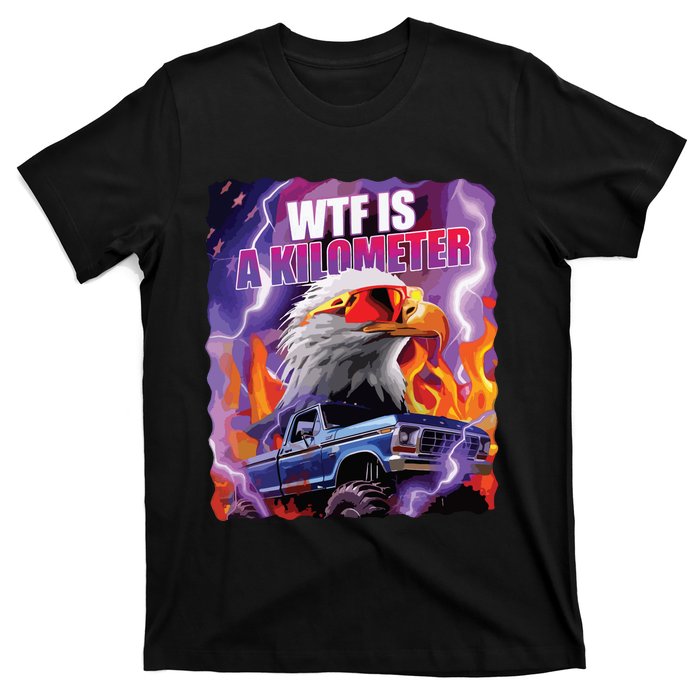 Funny Retro Wtf What Fck Is A Kilometer Vintage Style T-Shirt