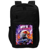 Funny Retro Wtf What Fck Is A Kilometer Vintage Style Impact Tech Backpack