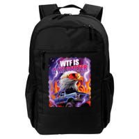 Funny Retro Wtf What Fck Is A Kilometer Vintage Style Daily Commute Backpack