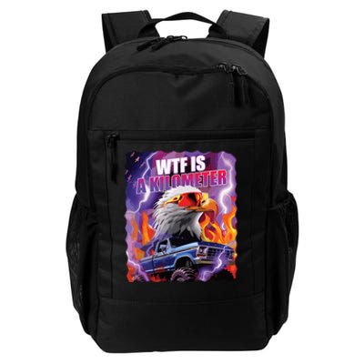 Funny Retro Wtf What Fck Is A Kilometer Vintage Style Daily Commute Backpack