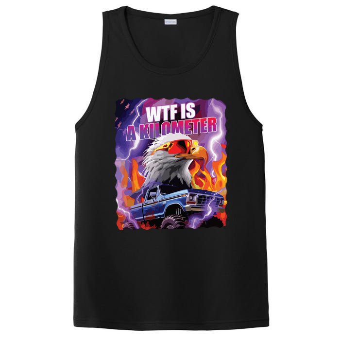 Funny Retro Wtf What Fck Is A Kilometer Vintage Style PosiCharge Competitor Tank