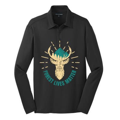 Forest Ranger Wild Life Mother Earth Cool Gift Silk Touch Performance Long Sleeve Polo