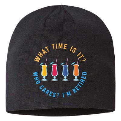 Funny Retirement Who Cares? I'm Retired Gift Sustainable Beanie