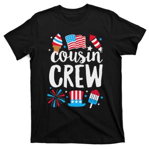 Funny Red White And Blue Cousin Crew 2024 Happy 4th Of July T-Shirt