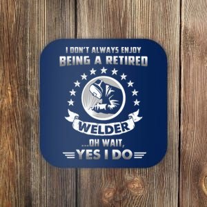 Funny Retired Welder Retirement Gift Coaster