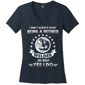 Funny Retired Welder Retirement Gift Women's V-Neck T-Shirt