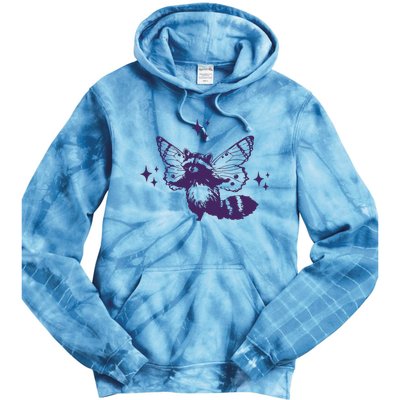 Flying Raccoon With Butterfly Wings Vintage Tie Dye Hoodie