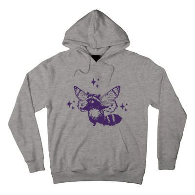 Flying Raccoon With Butterfly Wings Vintage Tall Hoodie