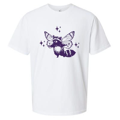 Flying Raccoon With Butterfly Wings Vintage Sueded Cloud Jersey T-Shirt