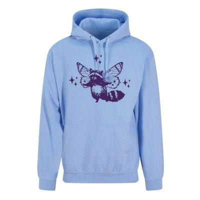 Flying Raccoon With Butterfly Wings Vintage Unisex Surf Hoodie