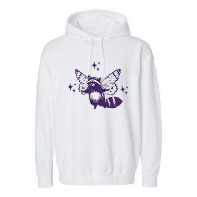 Flying Raccoon With Butterfly Wings Vintage Garment-Dyed Fleece Hoodie