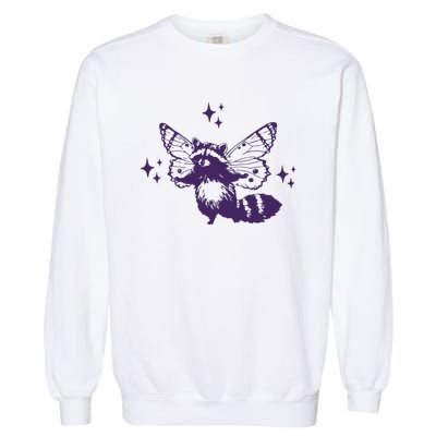 Flying Raccoon With Butterfly Wings Vintage Garment-Dyed Sweatshirt