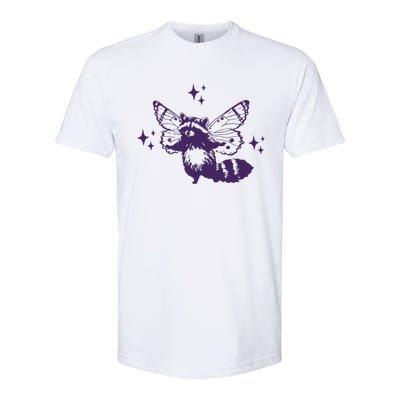 Flying Raccoon With Butterfly Wings Vintage Softstyle CVC T-Shirt