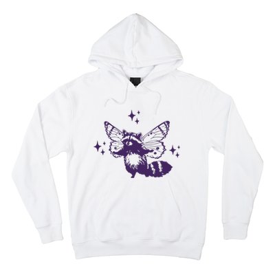 Flying Raccoon With Butterfly Wings Vintage Hoodie