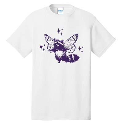 Flying Raccoon With Butterfly Wings Vintage Tall T-Shirt