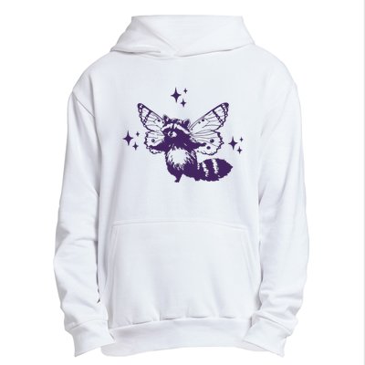 Flying Raccoon With Butterfly Wings Vintage Urban Pullover Hoodie