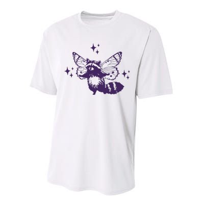 Flying Raccoon With Butterfly Wings Vintage Performance Sprint T-Shirt