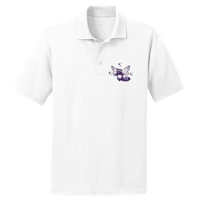 Flying Raccoon With Butterfly Wings Vintage PosiCharge RacerMesh Polo