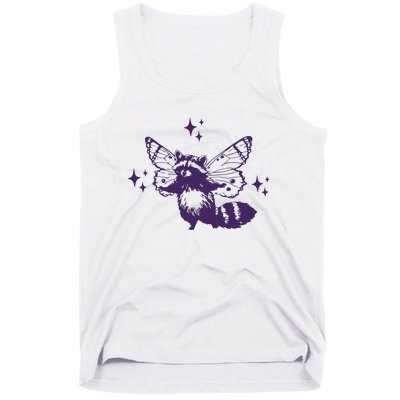 Flying Raccoon With Butterfly Wings Vintage Tank Top