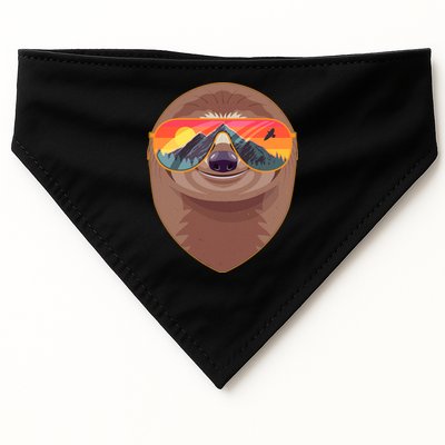 Funny Retro Wilderness Sloth USA-Made Doggie Bandana
