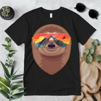 Funny Retro Wilderness Sloth Premium T-Shirt