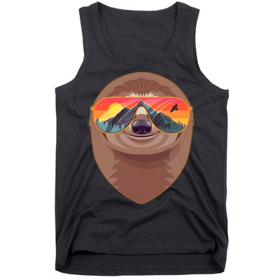 Funny Retro Wilderness Sloth Tank Top
