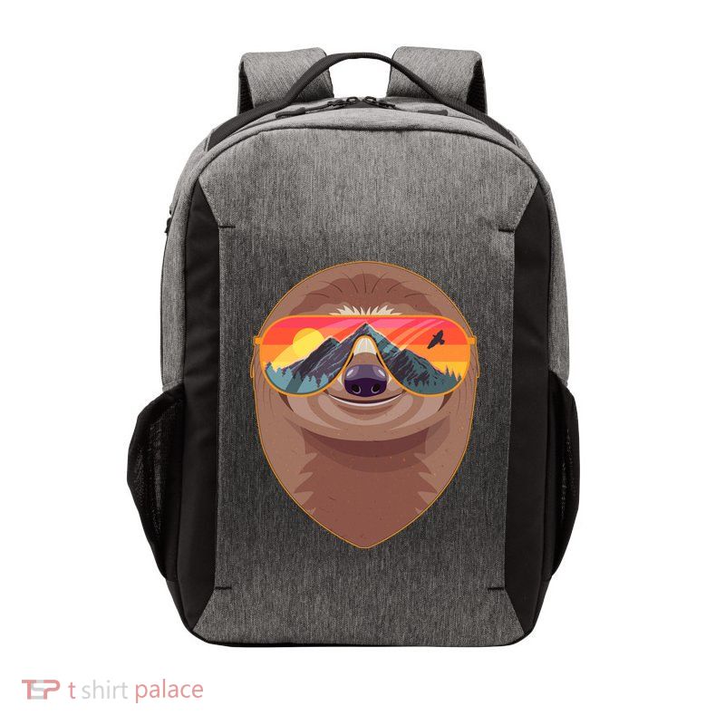 Funny Retro Wilderness Sloth Vector Backpack