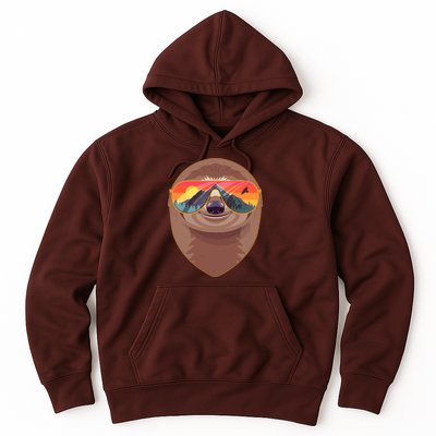 Funny Retro Wilderness Sloth Hoodie