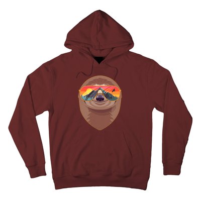 Funny Retro Wilderness Sloth Hoodie