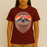 Funny Retro Wilderness Sloth T-Shirt