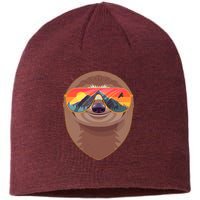 Funny Retro Wilderness Sloth Sustainable Beanie