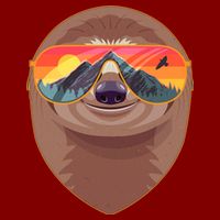 Funny Retro Wilderness Sloth Sustainable Beanie