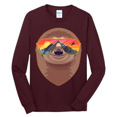 Funny Retro Wilderness Sloth Tall Long Sleeve T-Shirt