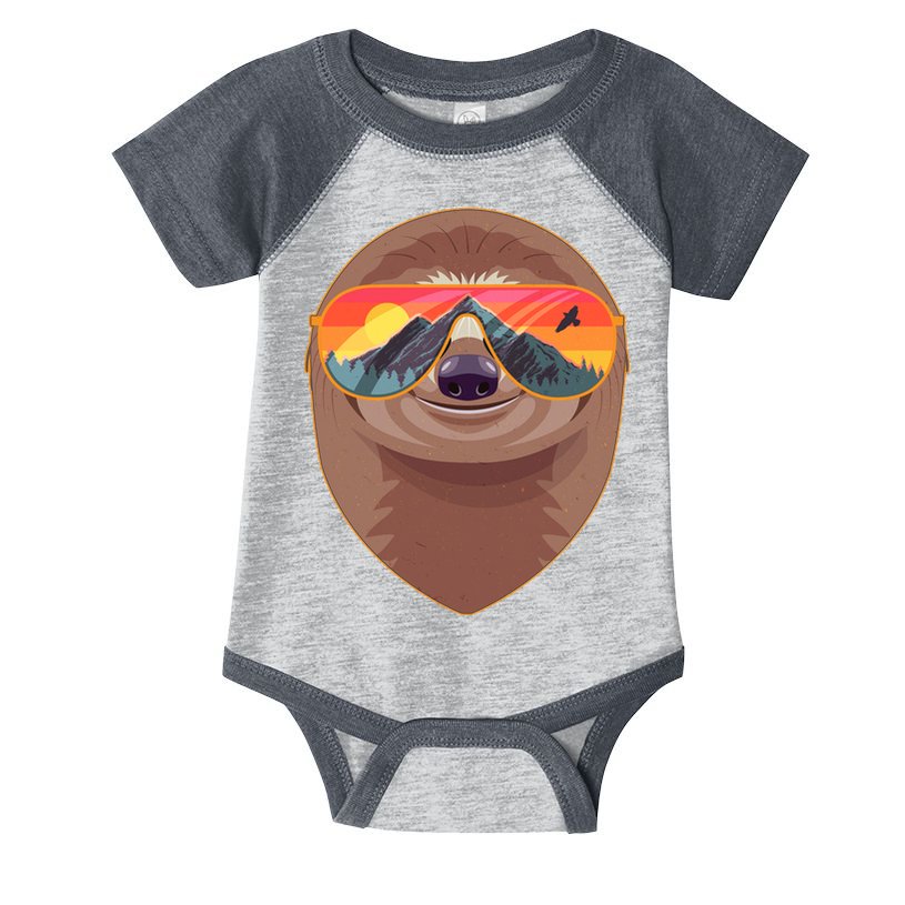 Funny Retro Wilderness Sloth Infant Baby Jersey Bodysuit