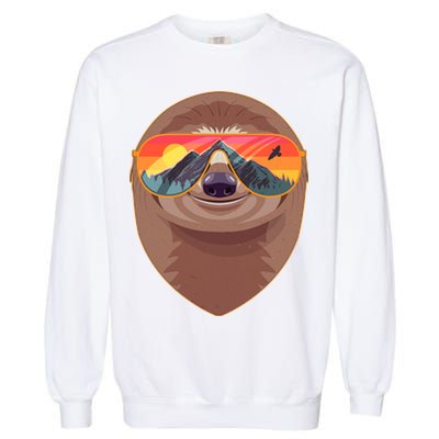Funny Retro Wilderness Sloth Garment-Dyed Sweatshirt