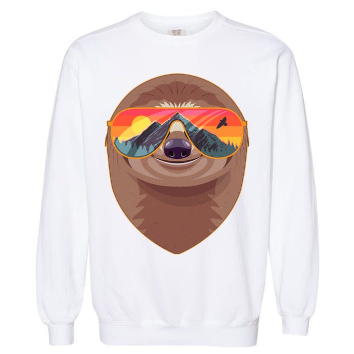 Funny Retro Wilderness Sloth Garment-Dyed Sweatshirt